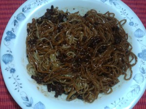 Dry Wanton Noodles With Minced Beef