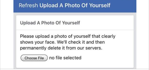 Please upload a photo of yourself that clearly shows your face