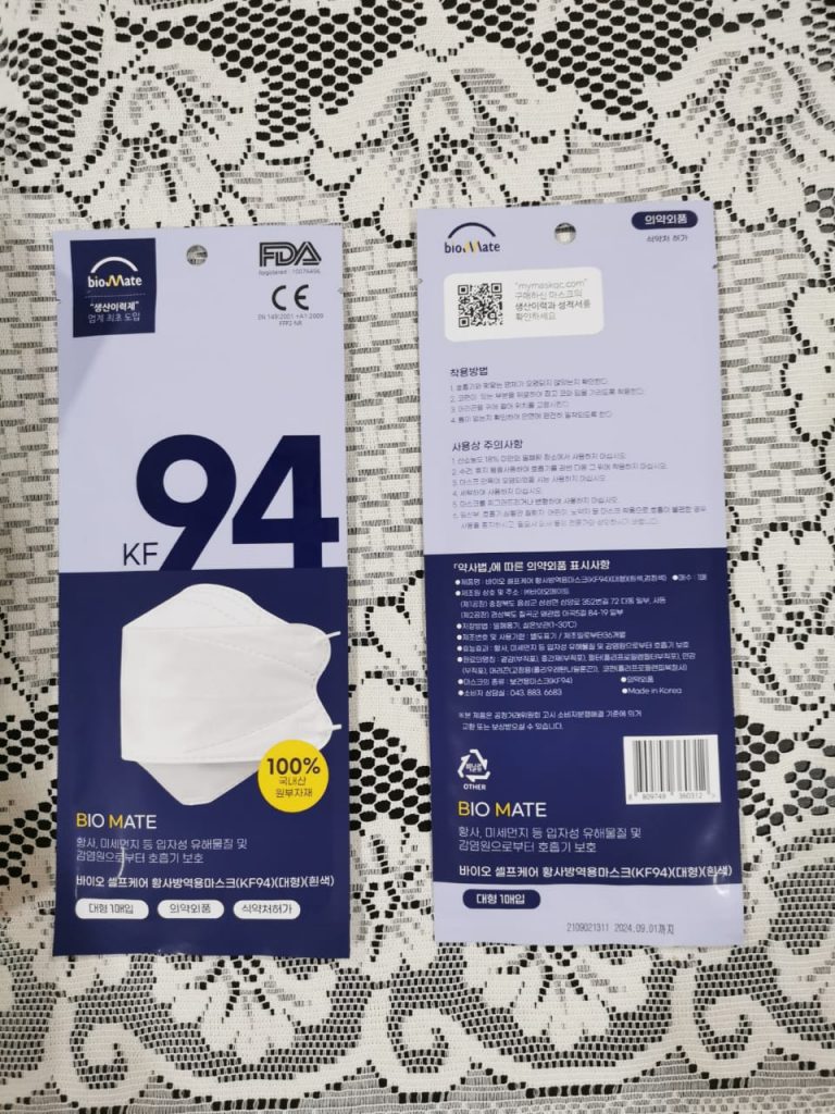 biomate kf94 mask review